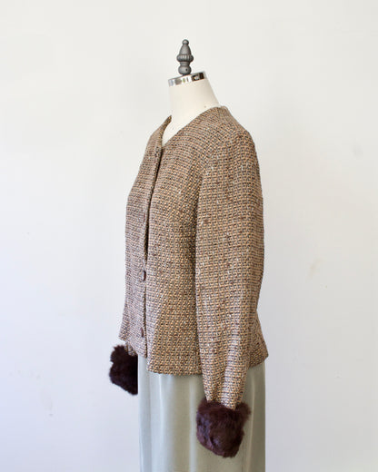 90s Wool-Blend Tweed Jacket x Michael DeGray by George Simonton (L)