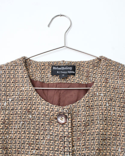 90s Wool-Blend Tweed Jacket x Michael DeGray by George Simonton (L)
