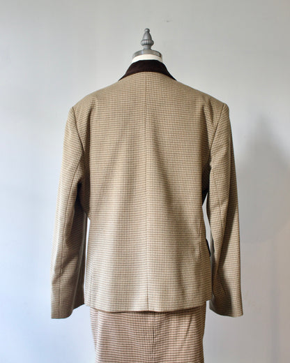 90s Wool Check Blazer x Focus 2000 by Charles Glueck (L)