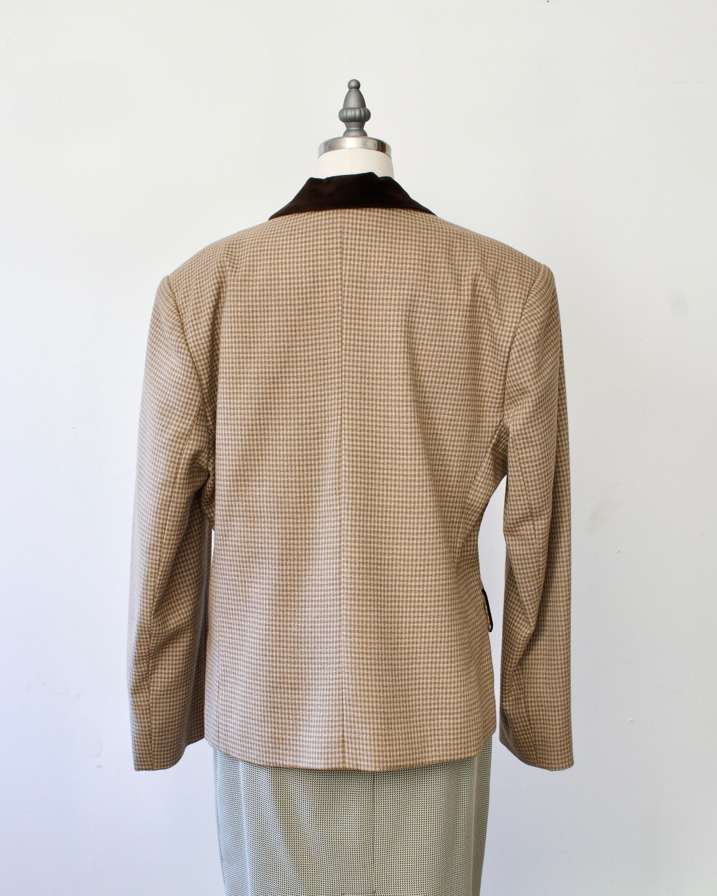 90s Wool Check Blazer x Focus 2000 by Charles Glueck (L)