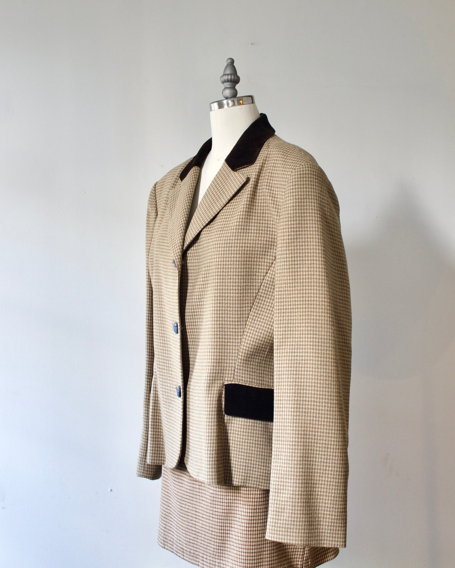 90s Wool Check Blazer x Focus 2000 by Charles Glueck (L)