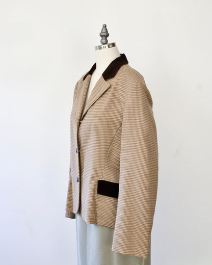 90s Wool Check Blazer x Focus 2000 by Charles Glueck (L)