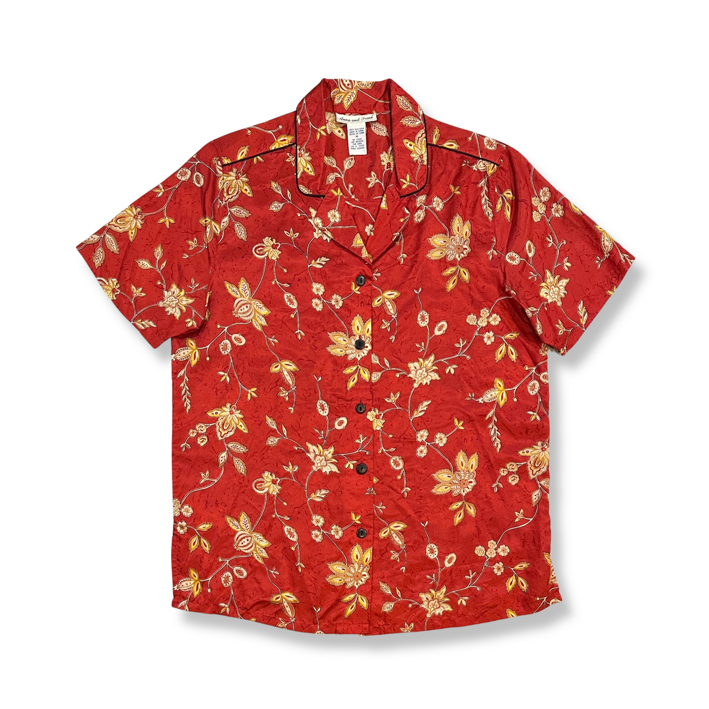 90's Silk Floral Shirt (M-L)