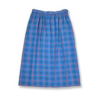 80's Plaid Midi Skirt (M)