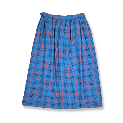 80's Plaid Midi Skirt (M)