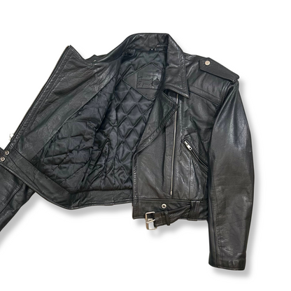 90's Leather Moto Jacket (M)