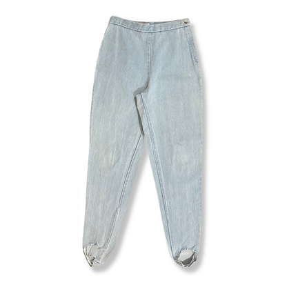 80's Denim Stirrup Pants (S)