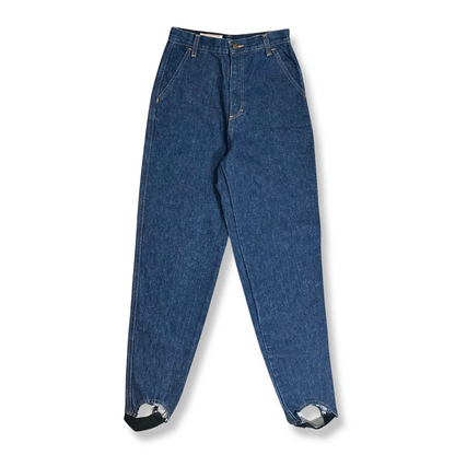 80's Denim Stirrup Pants (XS)