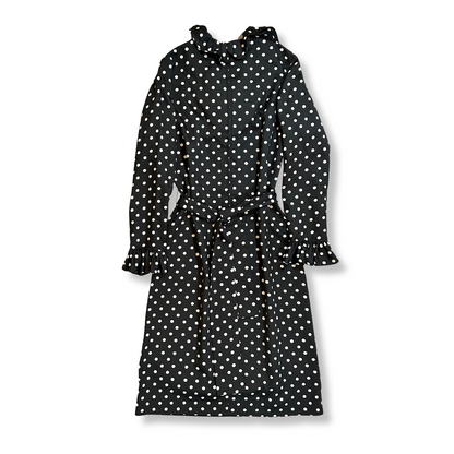 60's Polka Dot Ruffle Dress (S-M)