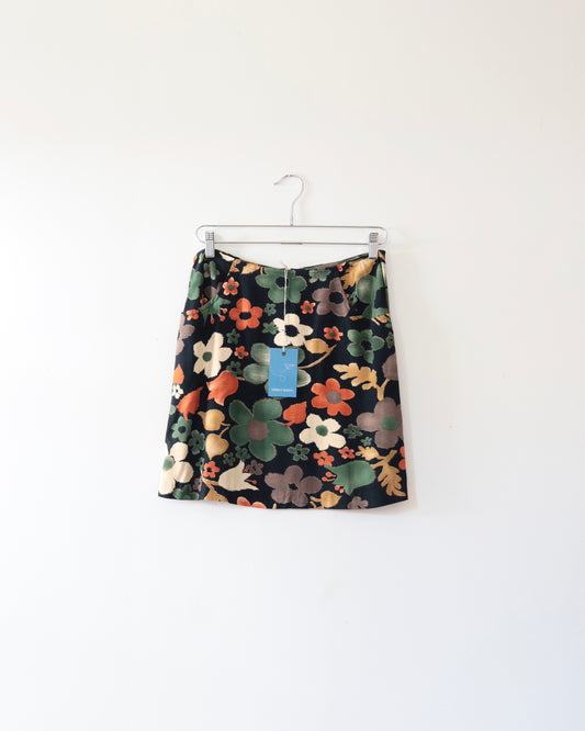 90s Floral Mini Skirt (M)