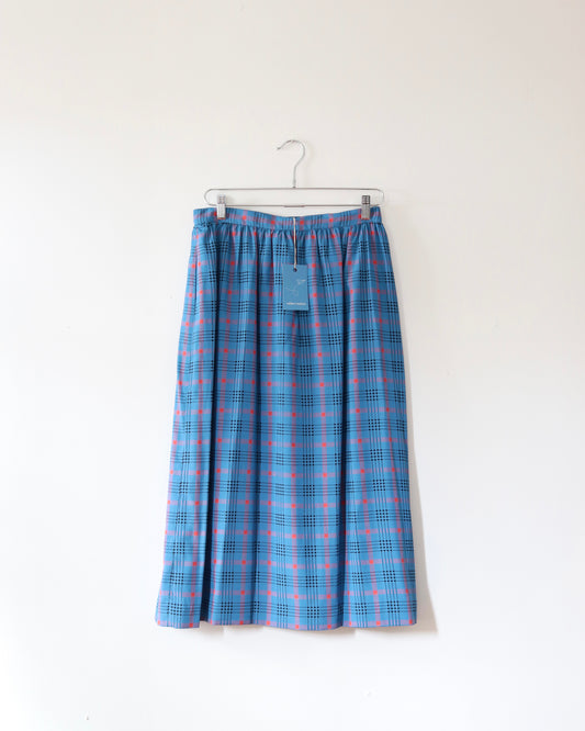 80s Plaid Midi Skirt (M)