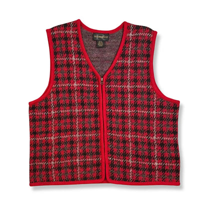 90's Wool Plaid Vest (L-XL)