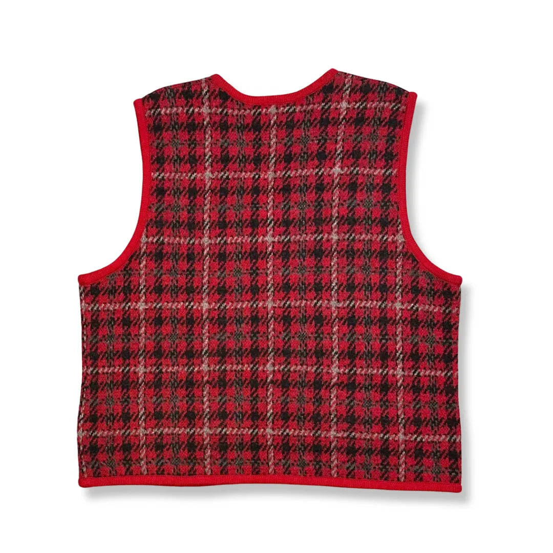 90's Wool Plaid Vest (L-XL)