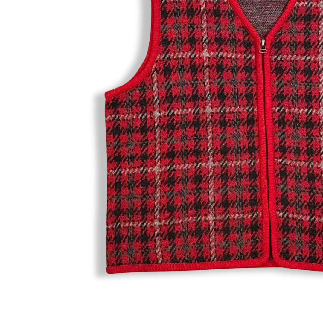 90's Wool Plaid Vest (L-XL)