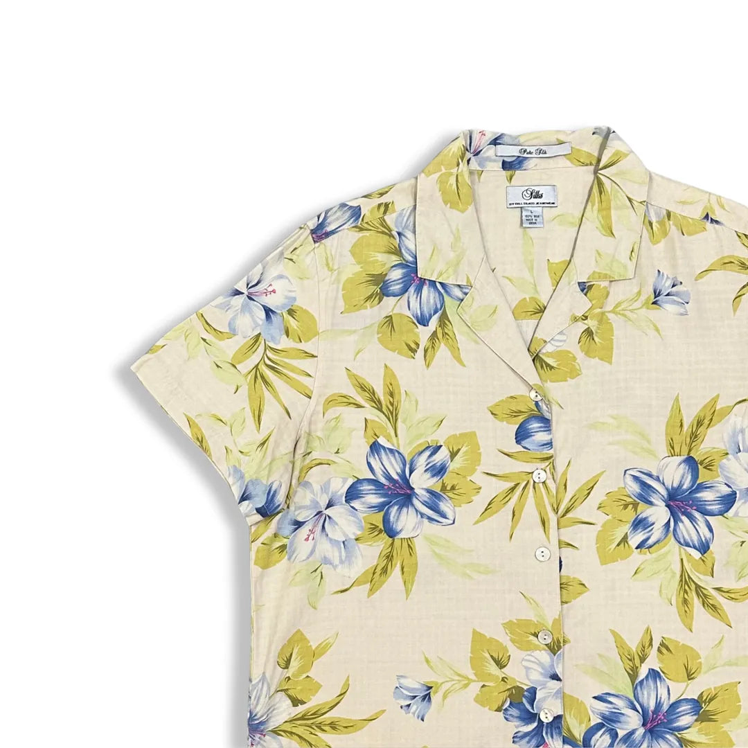 90's Silk Tropical Floral Shirt (L-XL)