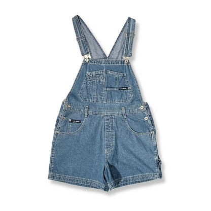 90's 9-Pocket Denim Shortalls (L)