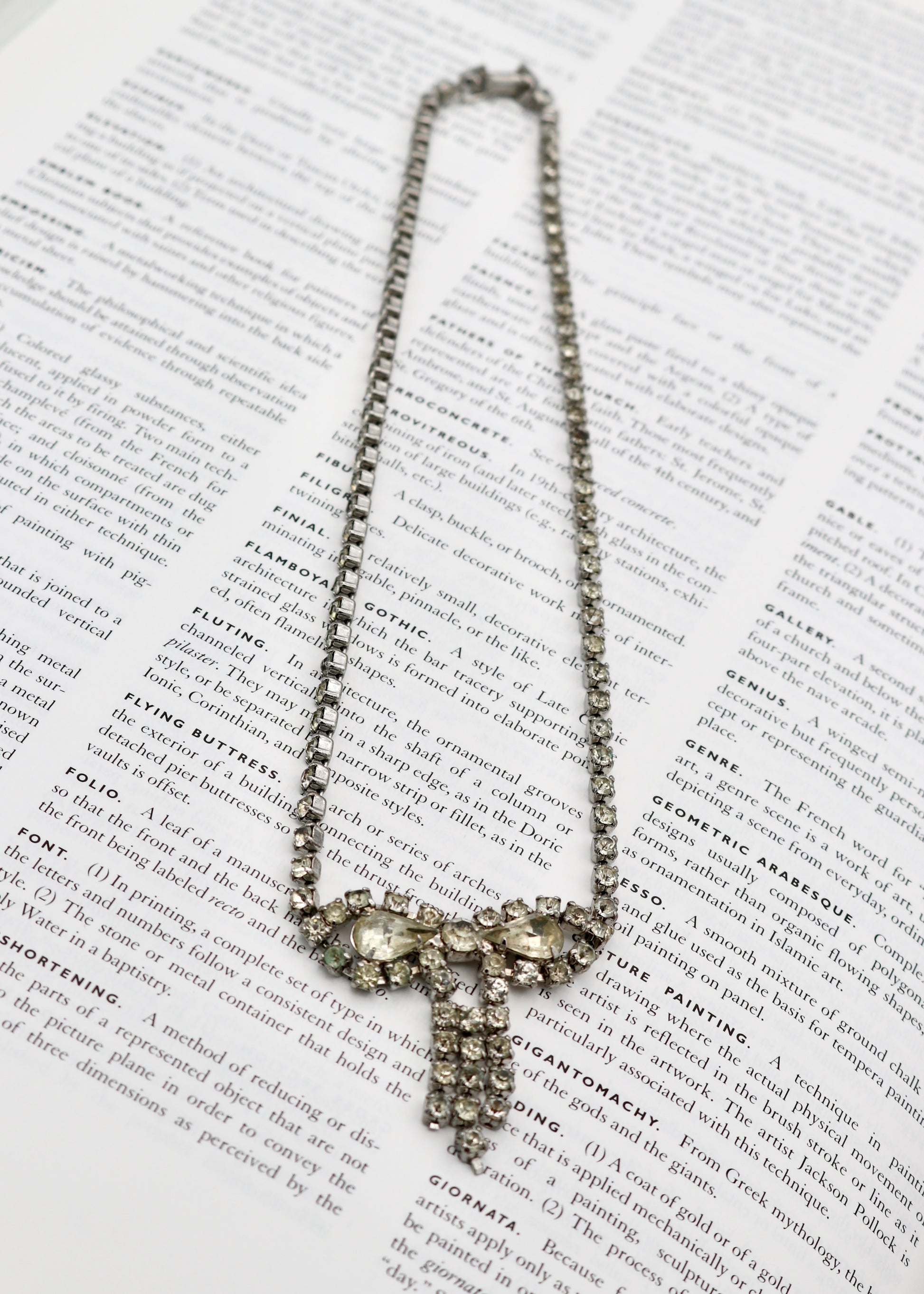 Rhinestone Bow Necklace | Subject Matter