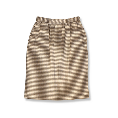 80's Wool-Blend Check Skirt (XS)