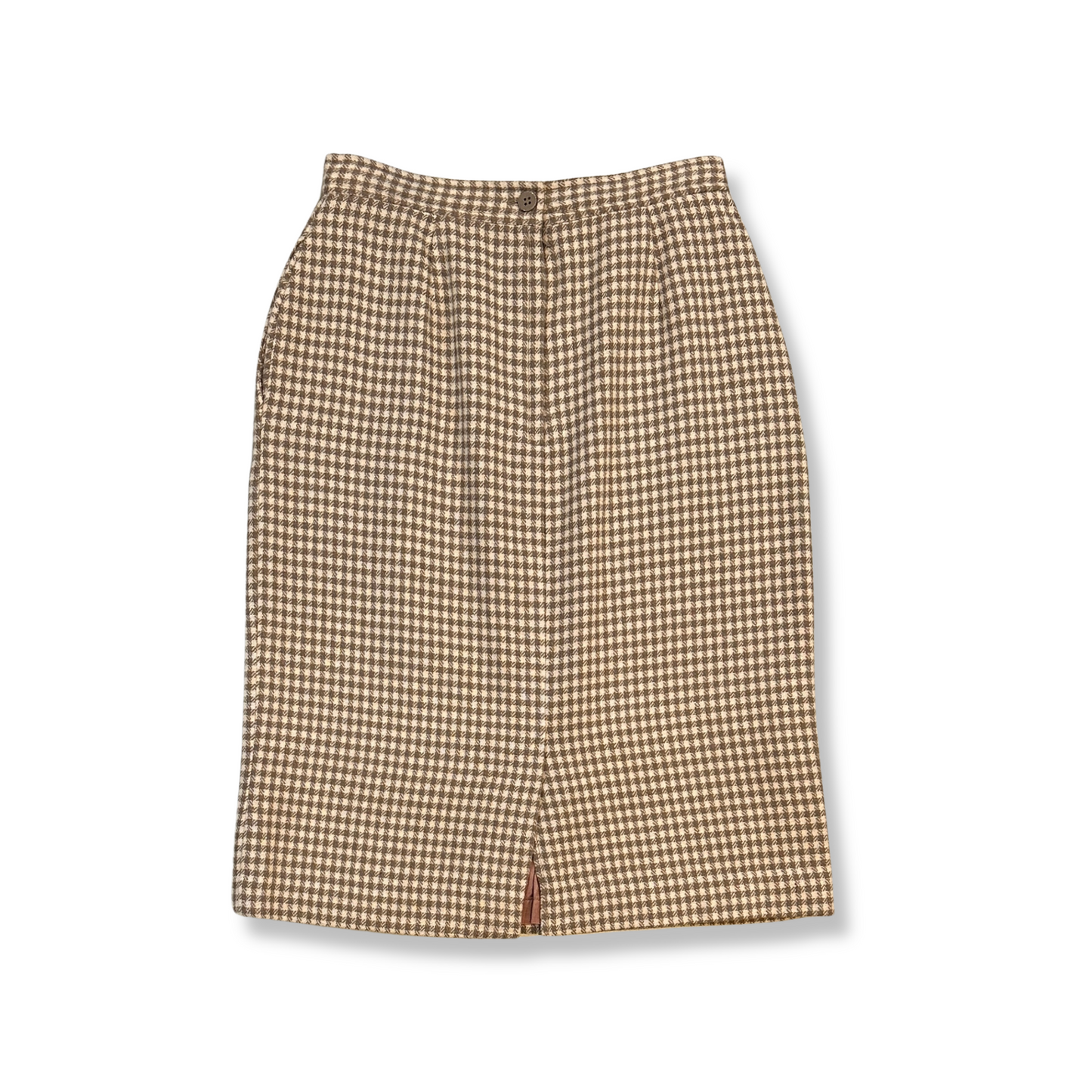 80's Wool-Blend Check Skirt (XS)