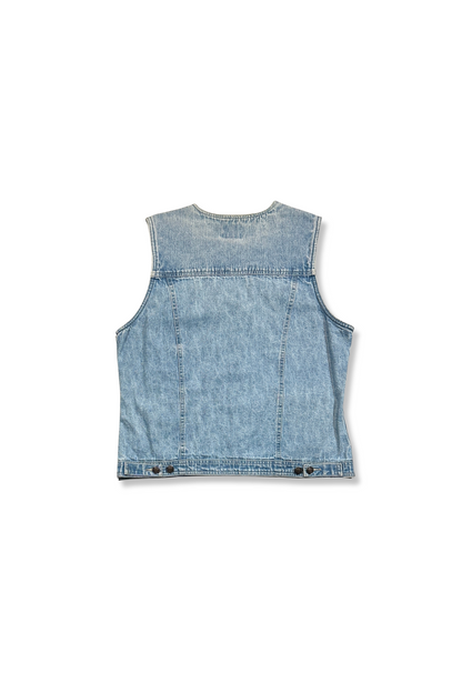 90's Denim Peace & Love Vest (L)