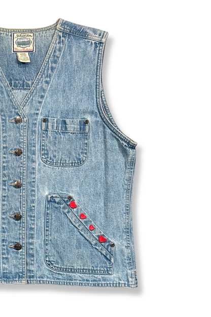 90's Denim Peace & Love Vest (L)